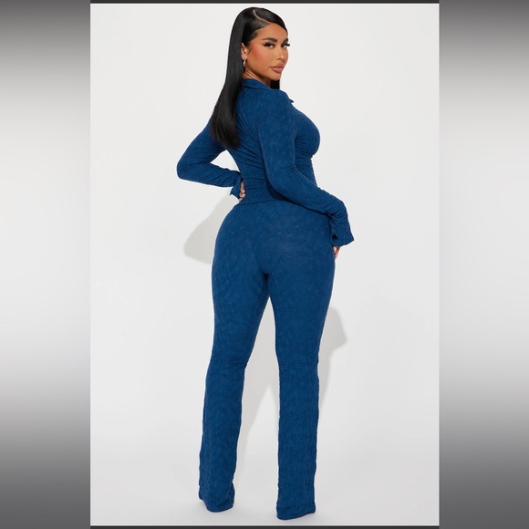BLUE PANT SET FASHION NOVA SIZE SMALL - Picture 2 of 2